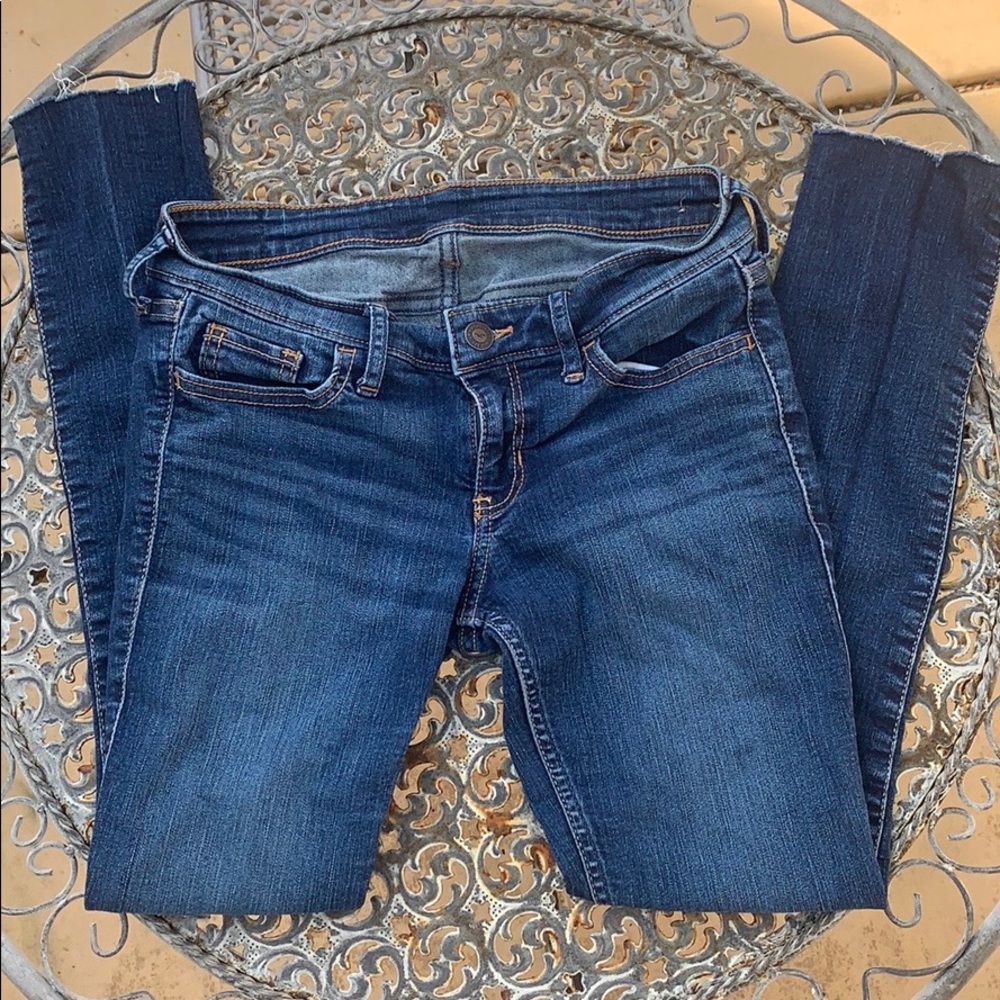 Hollister dark blue skinny jeans